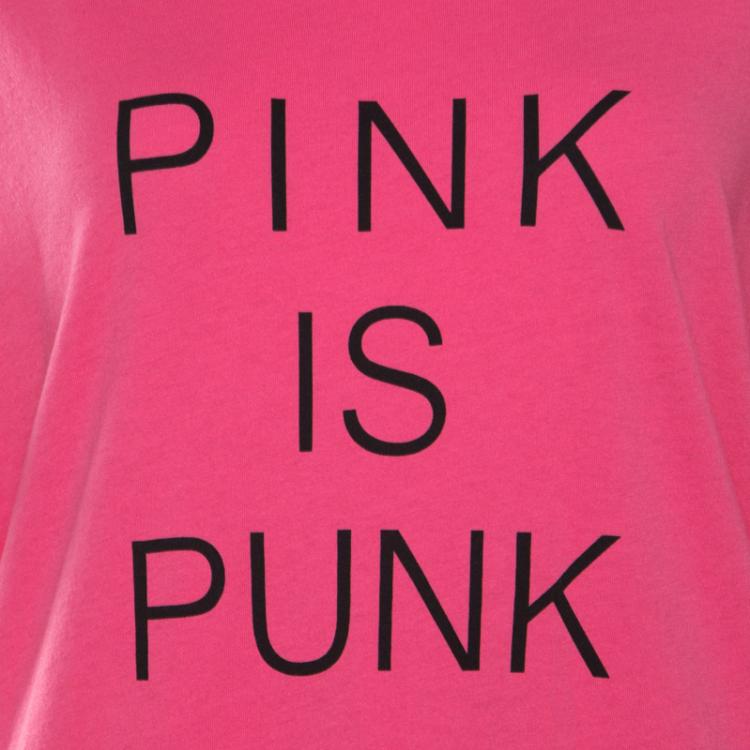Pre Owned Valentino Shadow Pink Pink Is Punk Printed Cotton Crew Neck Oversized T-Shirt XL