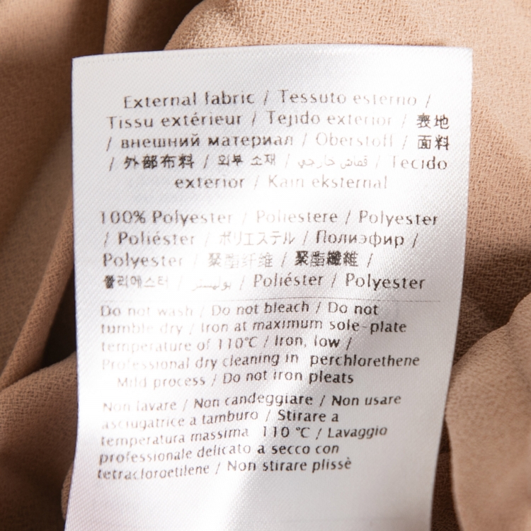 Pre Owned Valentino Nude Pink Pleated Crepe Midi Skirt M