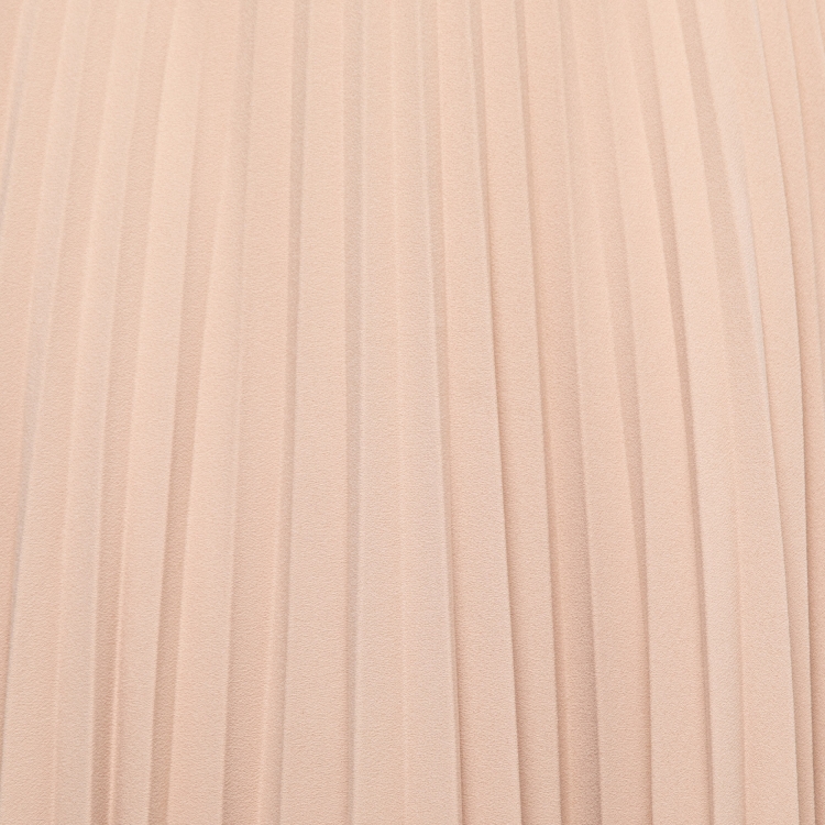 Pre Owned Valentino Nude Pink Pleated Crepe Midi Skirt M