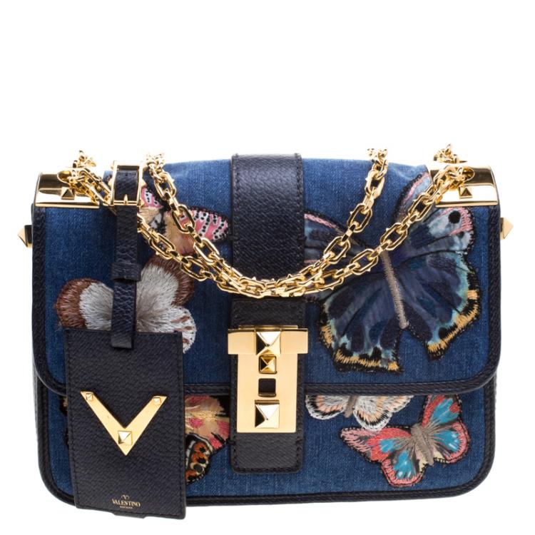 Valentino Womens Medium Grainy Calfskin Rockstud Bag – Bluefly
