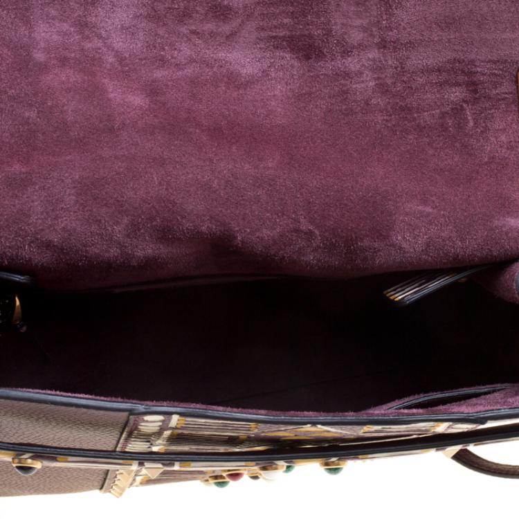 Pre Owned Valentino Burgundy Painted Leather My Rockstud Top Handle Bag