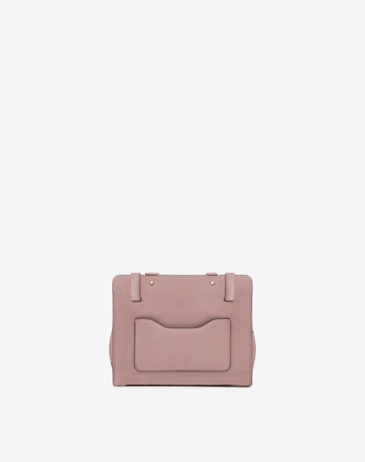 Pre Owned Valentino Lipstick Leather Medium Joylock Top Handle Bag