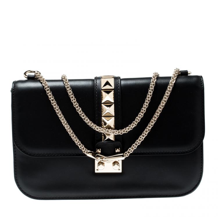 valentino black chain bag