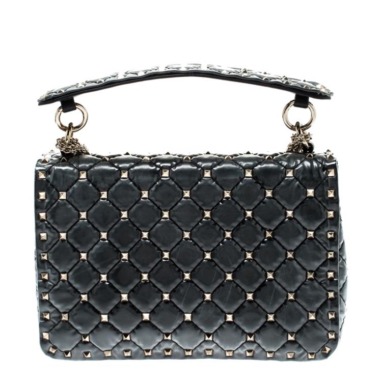 valentino black quilted bag