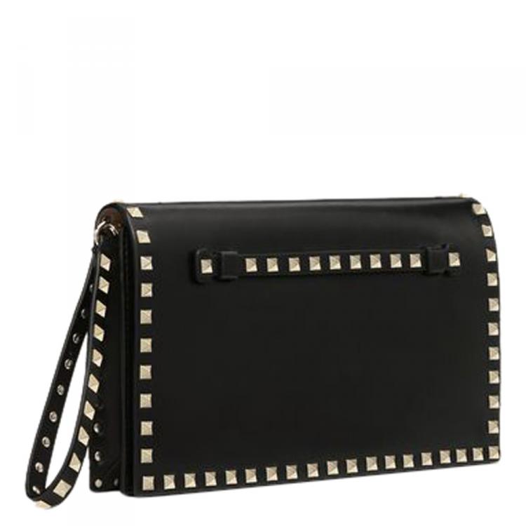 Rockstud clutch bag