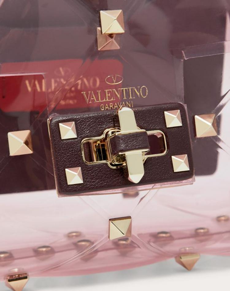 Pre Owned Valentino Colored Polymer and Leather Mini Candystud Top Handle Bag
