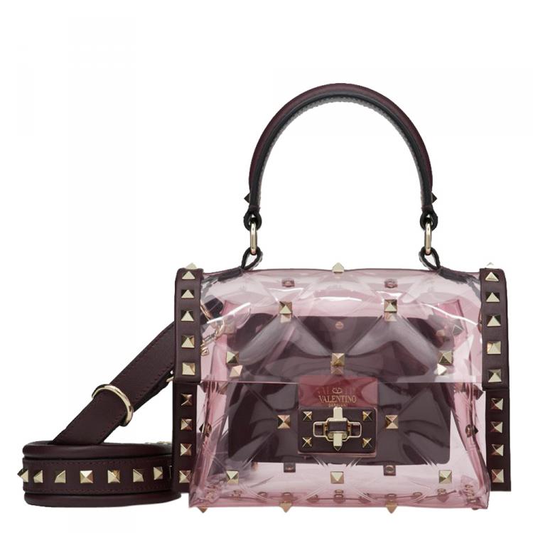 Pre Owned Valentino Colored Polymer and Leather Mini Candystud Top Handle Bag