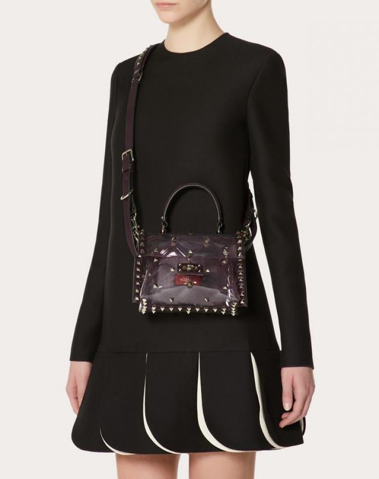 Pre Owned Valentino Colored Polymer and Leather Mini Candystud Top Handle Bag