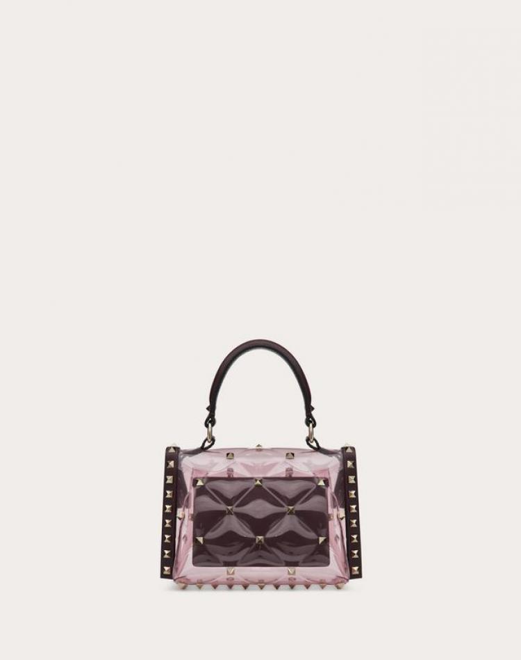 Pre Owned Valentino Colored Polymer and Leather Mini Candystud Top Handle Bag