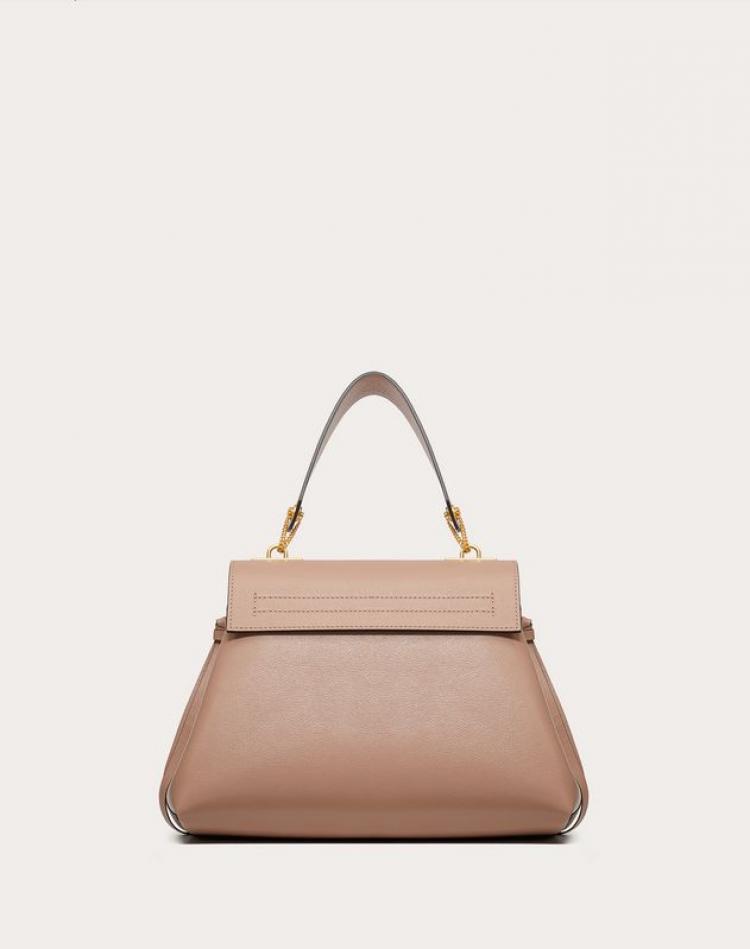 مملوكة مسبقًا Valentino Rose Canelle Leather Small VRING Top Handle Bag