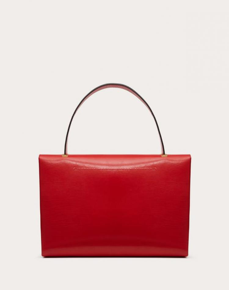 Pre Owned Valentino Rouge Pur Smooth Leather VCHAIN Top Handle Bag