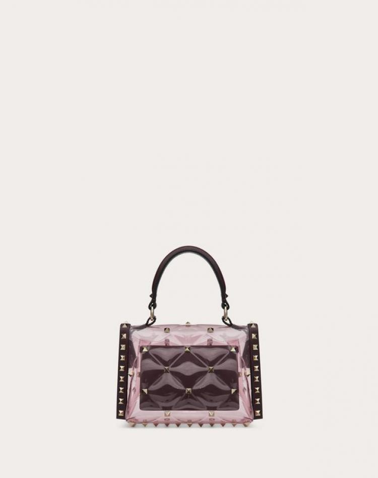 Pre Owned Valentino Colored Polymer and Leather Mini Candystud Top Handle Bag
