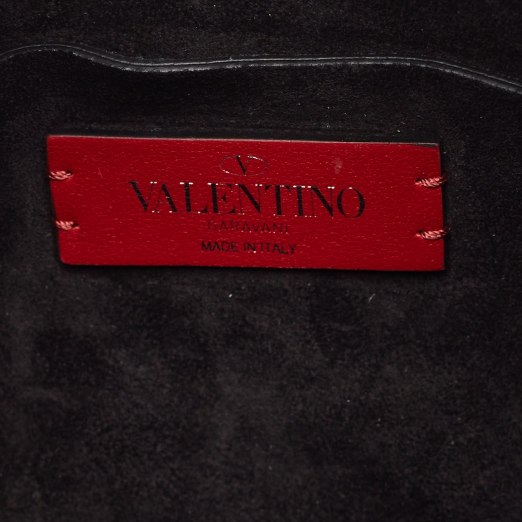 Pre Owned Valentino Black Leather Small VLTN Hobo