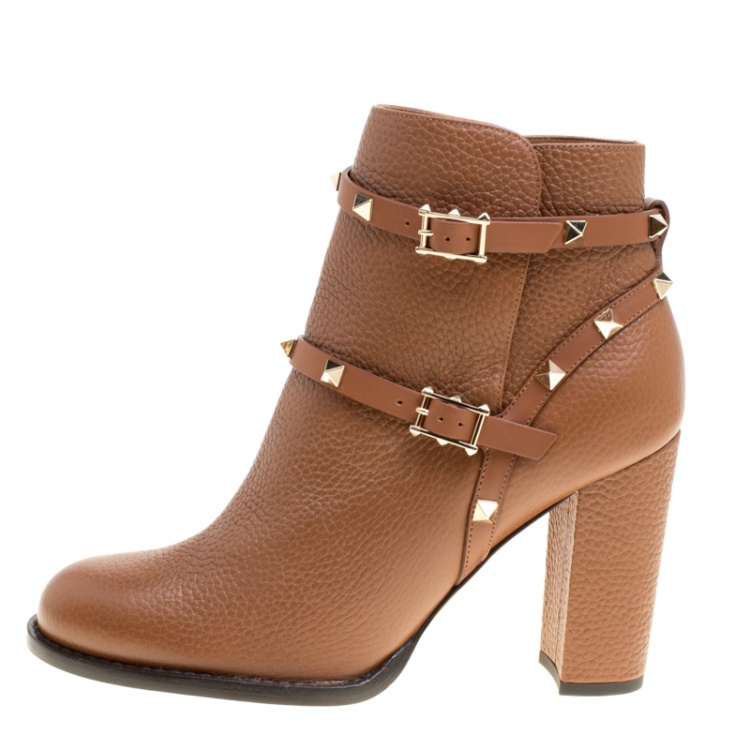 valentino brown booties