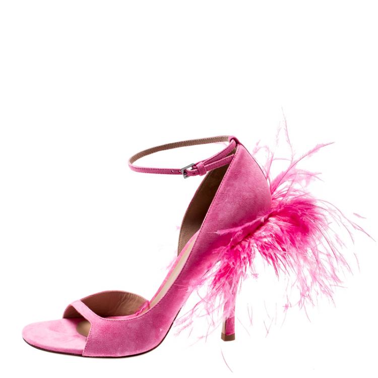 Valentino 2024 feather shoes