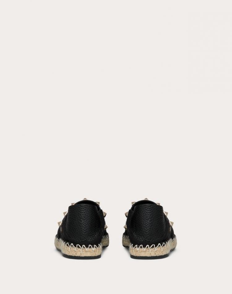 Pre Owned Valentino Black Canvas Embroidered Butterfly Espadrille Slip on Sneakers Size 40