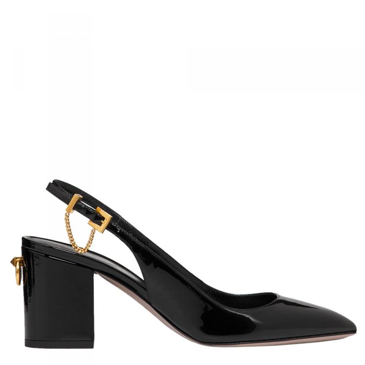 valentino patent leather slingback