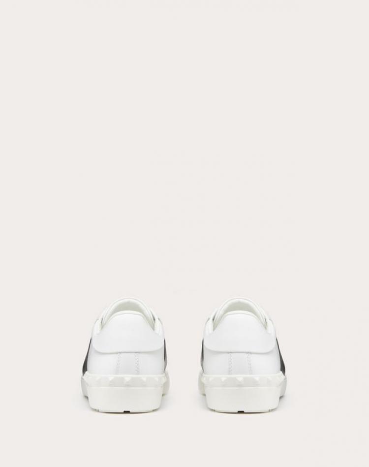 Pre Owned Valentino Two Tone Leather Open Sneakers Size 43.5
