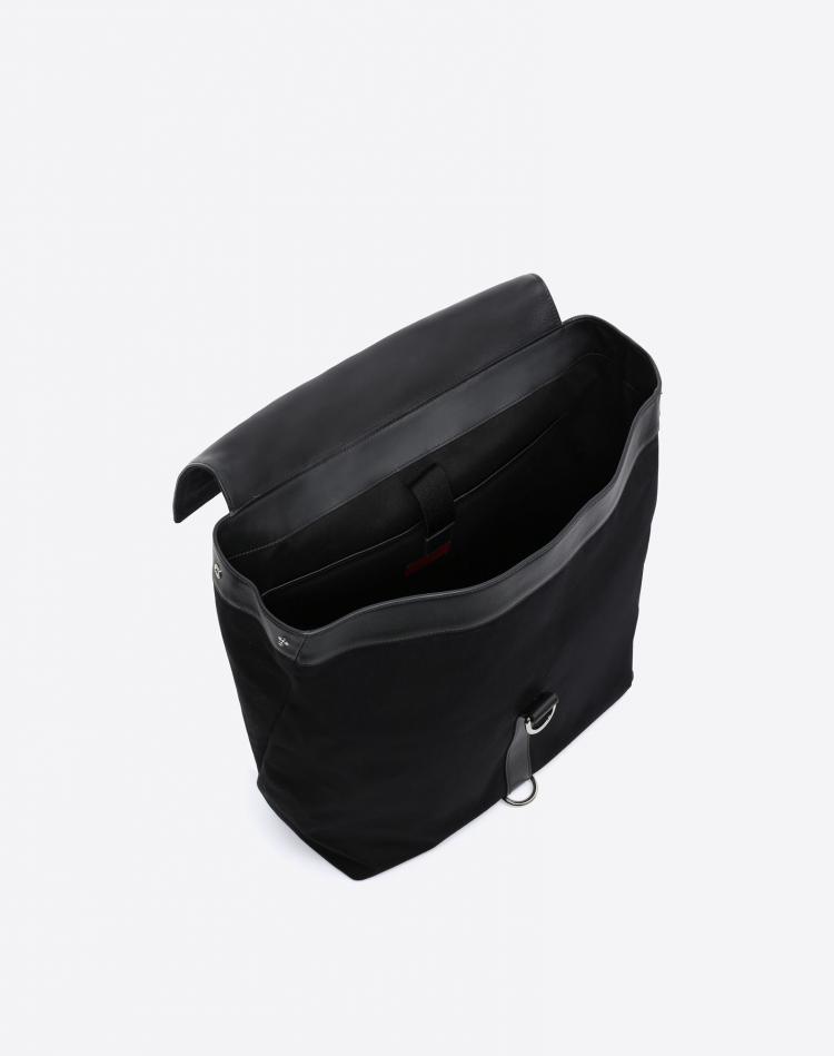 Pre Owned Valentino Black Canvas V Sign Backpack