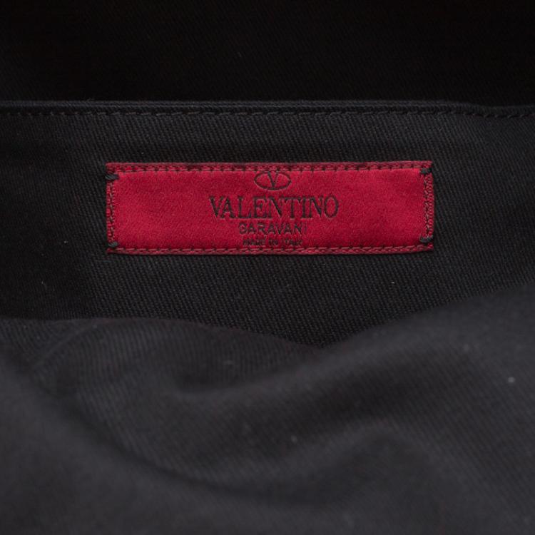 Pre Owned Valentino Black Leather Rockstud Backpack