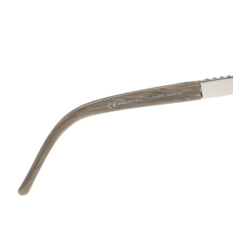 Pre Owned Valentino Brown Gradient 5560/S QIG6H Crystal Shield Sunglasses