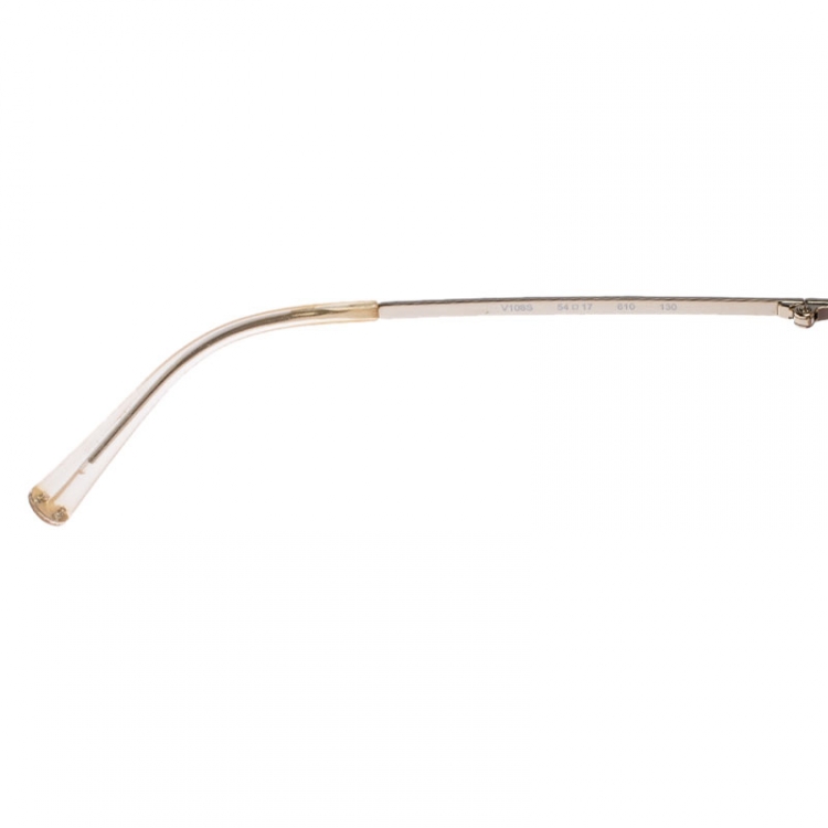 Pre Owned Valentino Rose Pink/ Brown Gradient V108S Rectangular Sunglasses