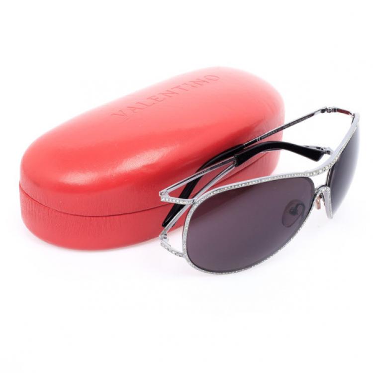 Pre Owned Valentino Embellished Women Aviators