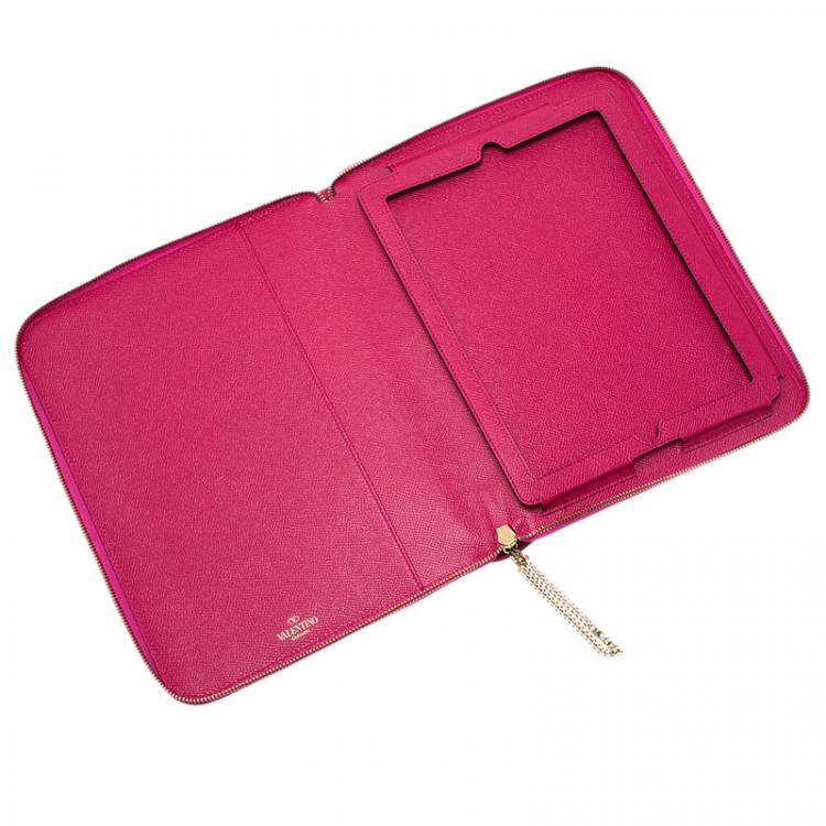 Pre Owned Valentino Pink Leather iPad Case 
