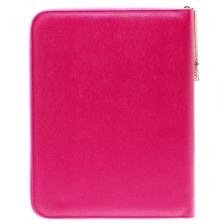 Pre Owned Valentino Pink Leather iPad Case 