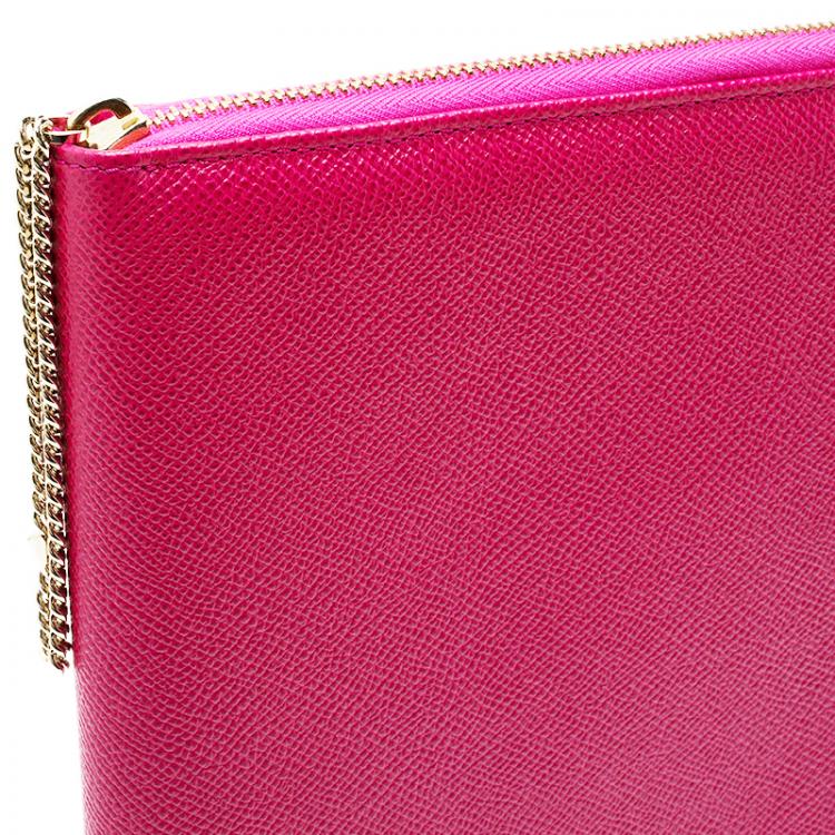 Pre Owned Valentino Pink Leather iPad Case 