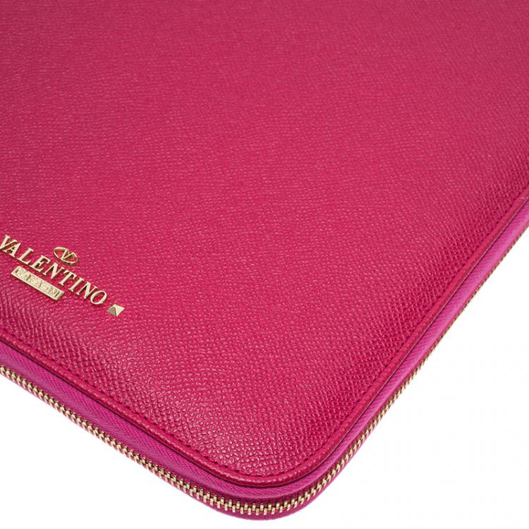 Pre Owned Valentino Pink Leather iPad Case 