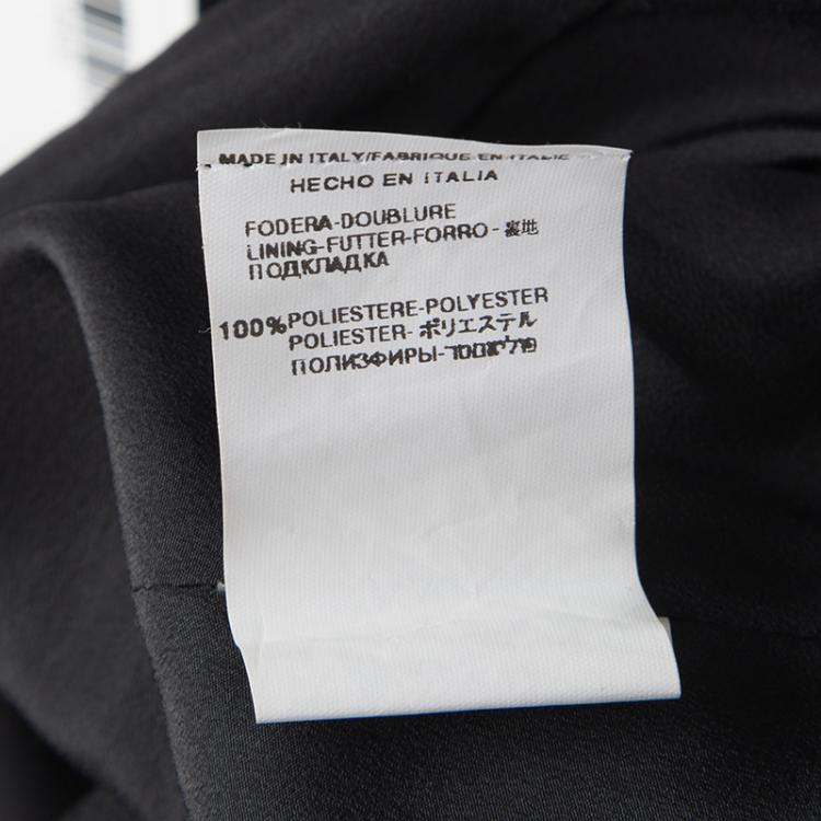 Pre Owned Valentino Black Wool Cashmere Pencil Skirt M