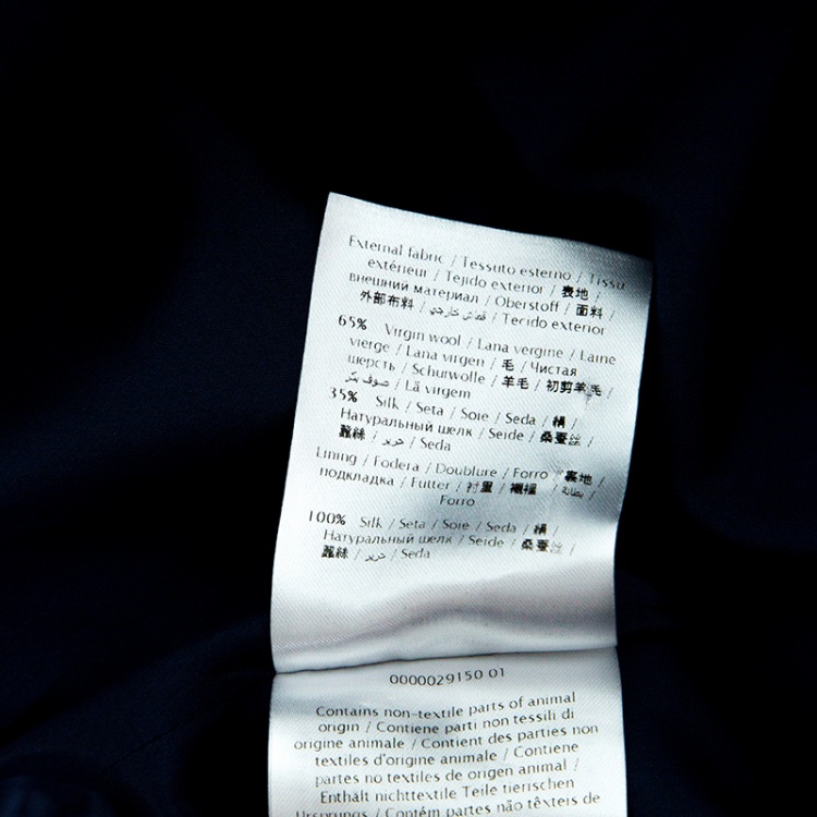 مملوكة مسبقًا Valentino Blue Silk Wool Cape Dress M