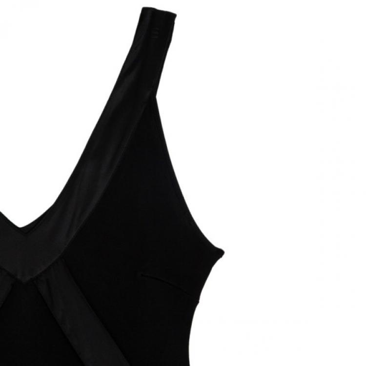 Pre Owned Valentino V Neck Stretch Dress S