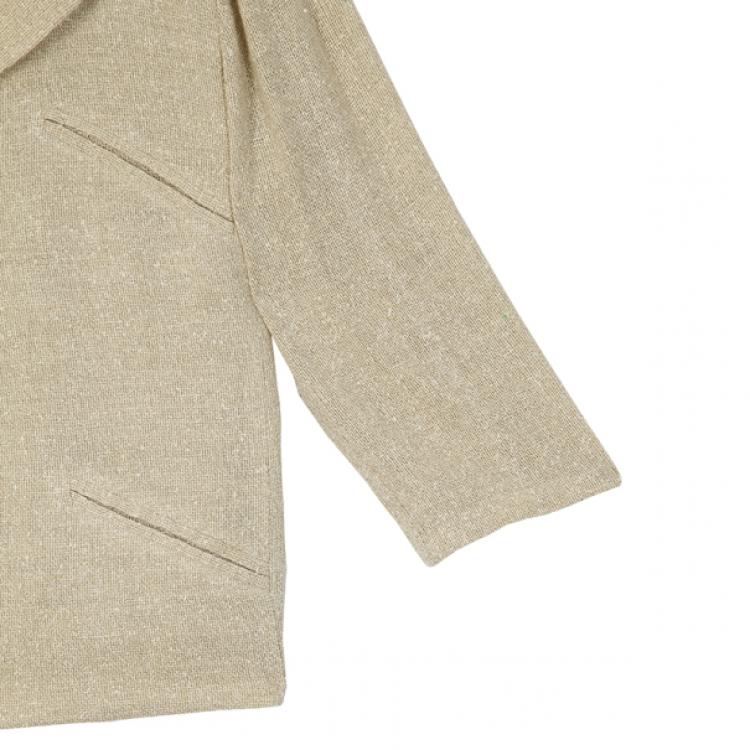 Pre Owned Valentino Linen Cream Skirt Suit L