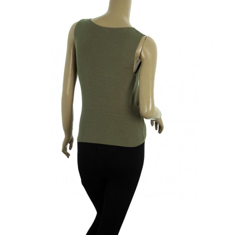Pre Owned Valentino Sleeveless Knit Top S
