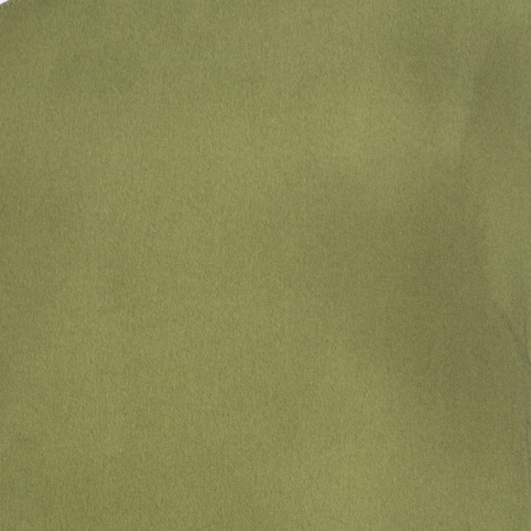 Pre Owned Valentino Green Silk Crepe Flared One Shoulder Dress M