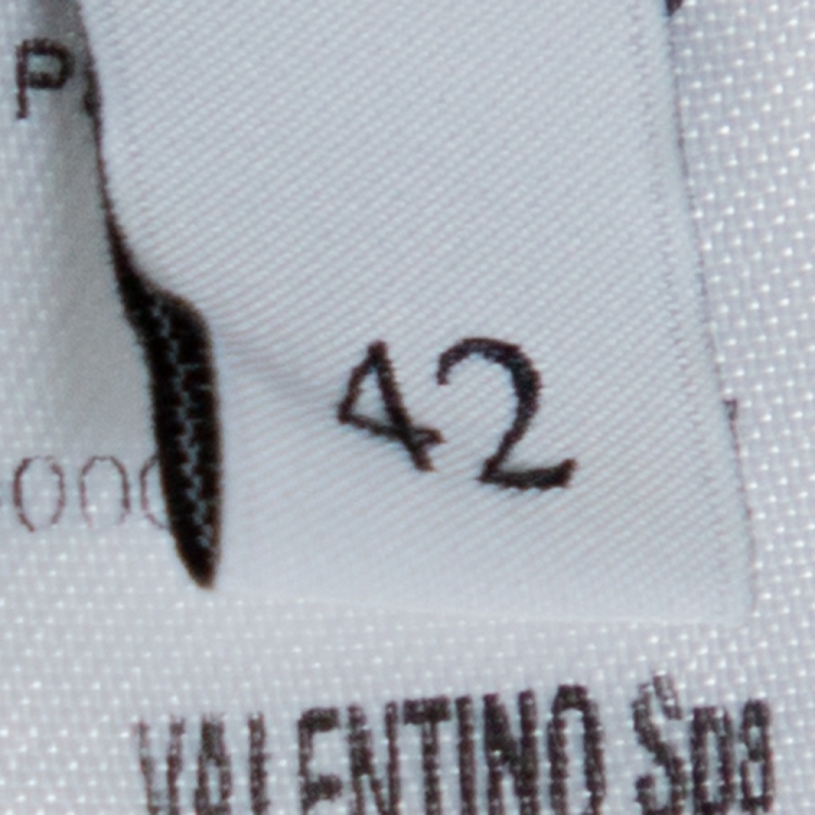 Pre Owned Valentino Black Lace & Wool Collared A-Line Dress M 