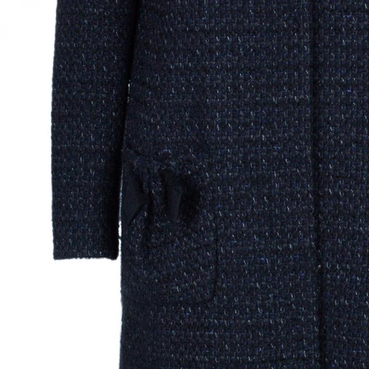 مملوكة مسبقًا Valentino Navy Tweed Coat M