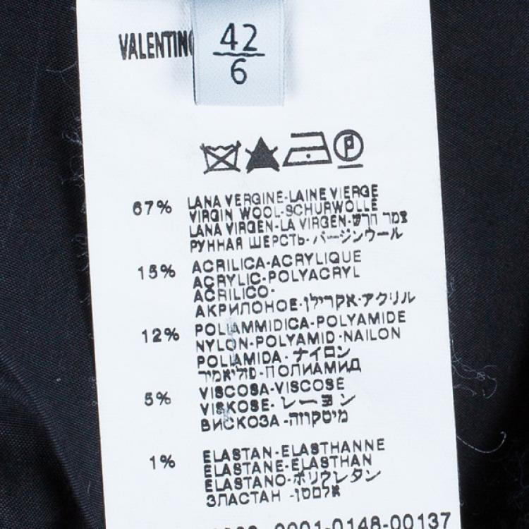 مملوكة مسبقًا Valentino Navy Tweed Coat M