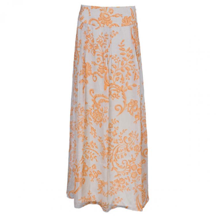 Pre Owned Valentino Abstract Print Skirt Set L