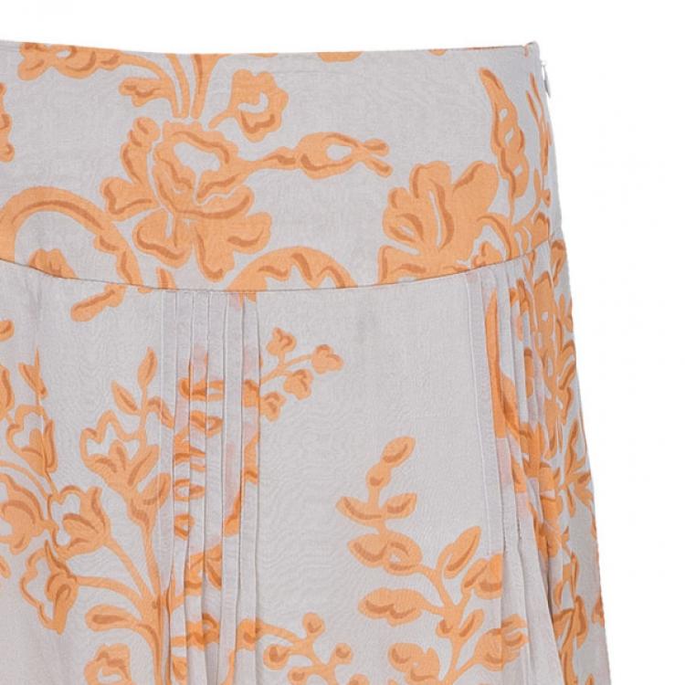 Pre Owned Valentino Abstract Print Skirt Set L