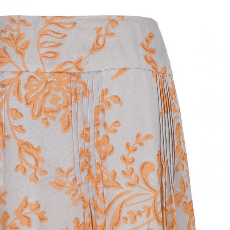 Pre Owned Valentino Abstract Print Skirt Set L