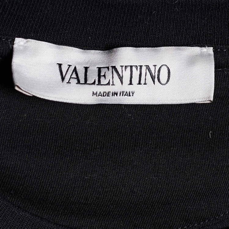 Pre Owned Valentino x Undercover Black Jersey Floral Cosmos Print T-Shirt S