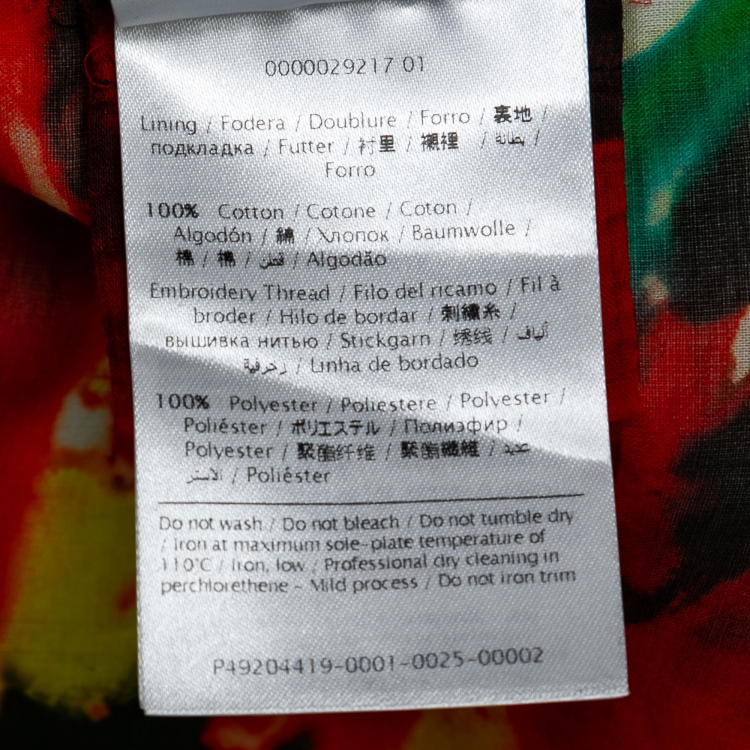 Pre Owned Valentino Multicolor Tye-Dye Print Cotton Embellished Hooded Jacket M