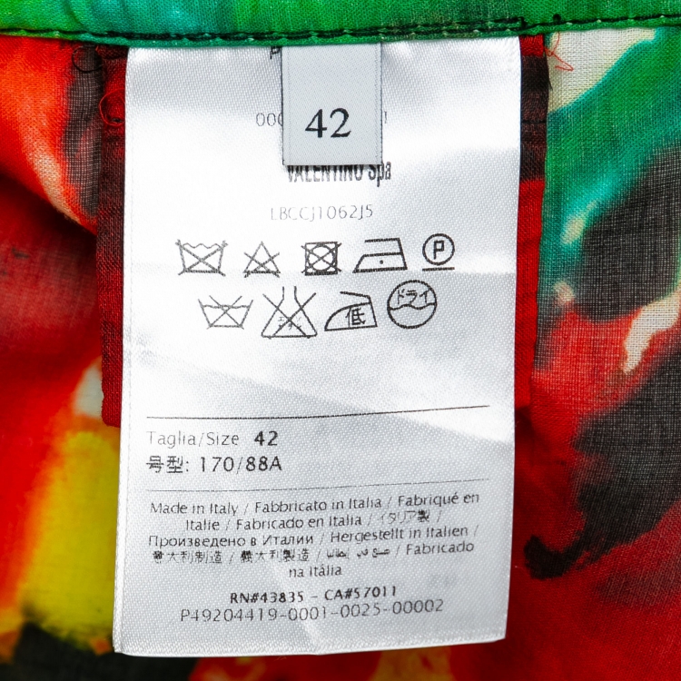 Pre Owned Valentino Multicolor Tye-Dye Print Cotton Embellished Hooded Jacket M