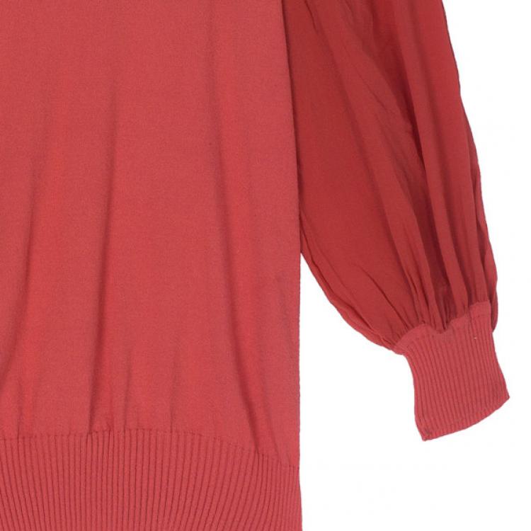 Pre Owned Valentino Coral Knit Top S