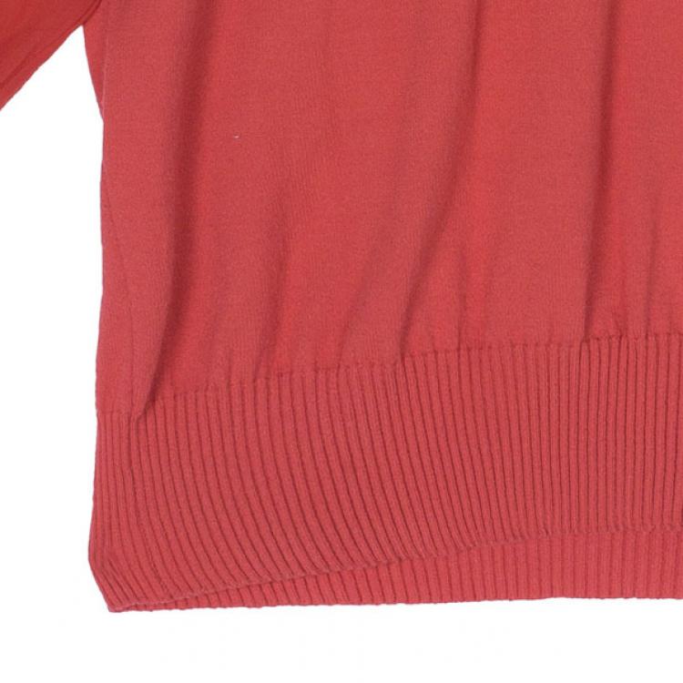 Pre Owned Valentino Coral Knit Top S