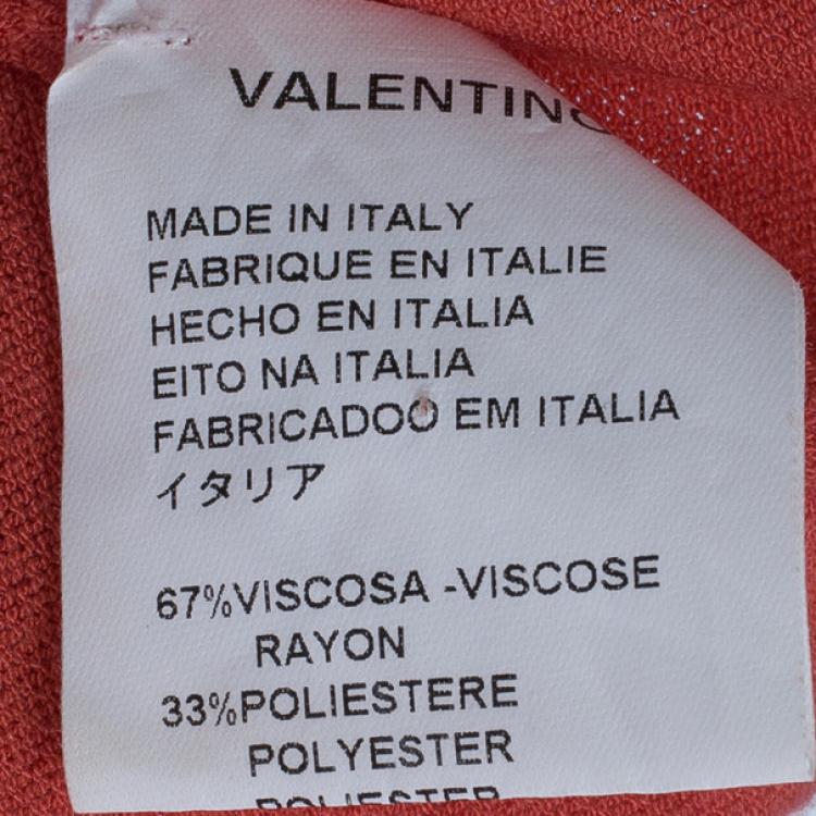 Pre Owned Valentino Coral Knit Top S