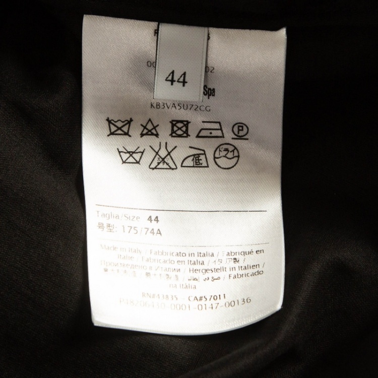 Pre Owned Valentino Black Eyelet Embroidered Cotton Kaftan M